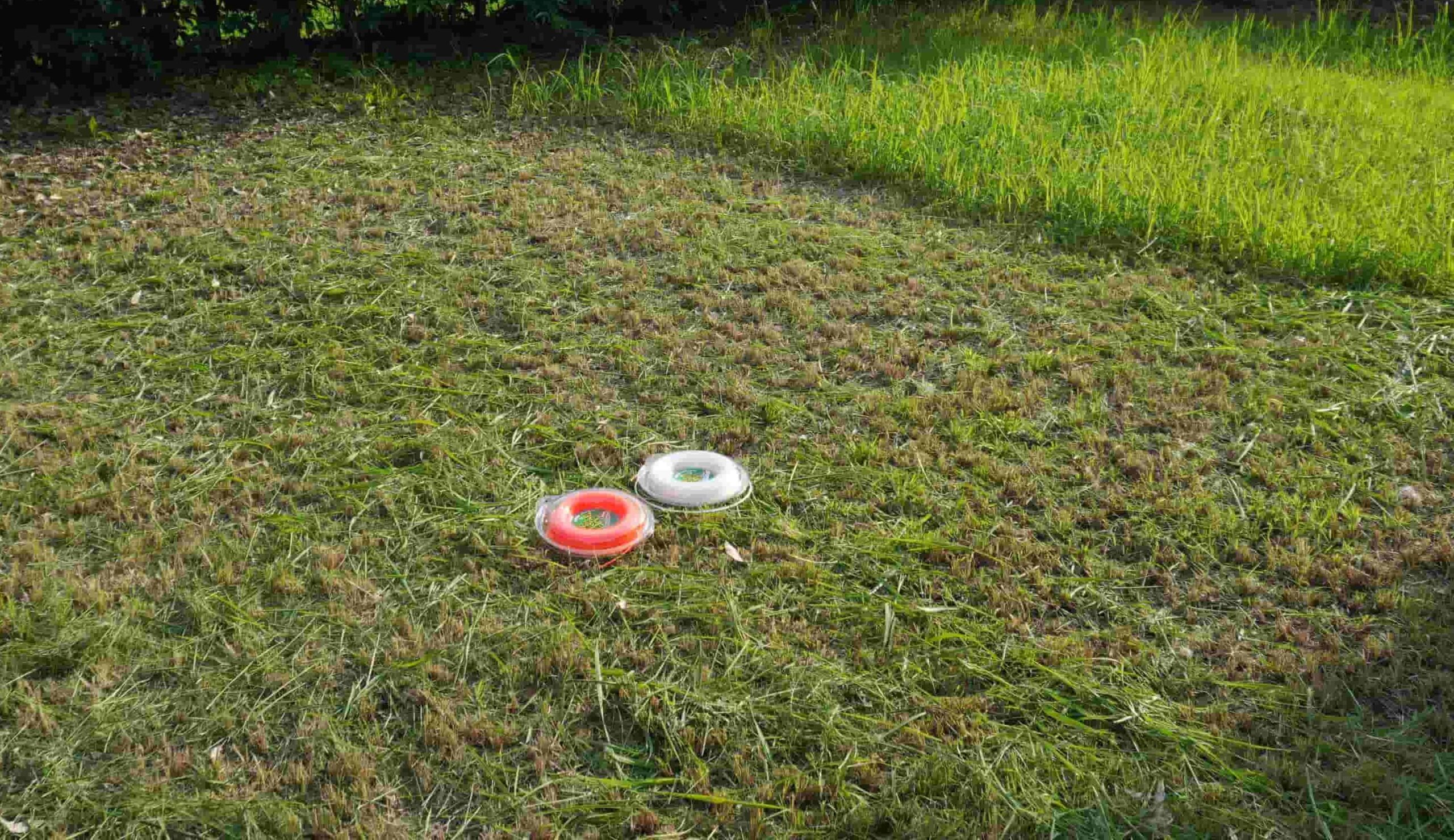 丸型と四角型ナイロンコードで刈った後の仕上がり比較